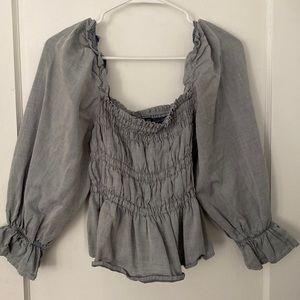 Ruffled Square Neck Top